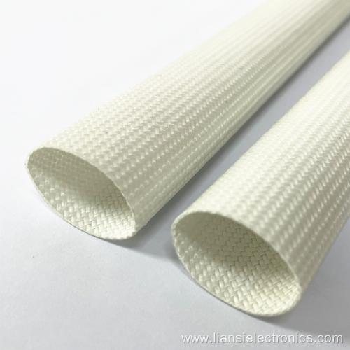 White Softness Silicone Fiberglass Braided Sleeve